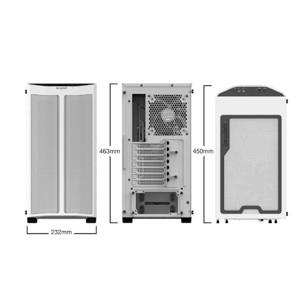 Be Quiet Pure Base 500DX ATX PC-taske, hvid (BGW38)