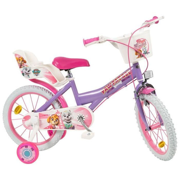 Cykel 16" - TOIMSA - Paw Patrol - Rosa - Justerbart säte - För flickor 3-6 år Rosa