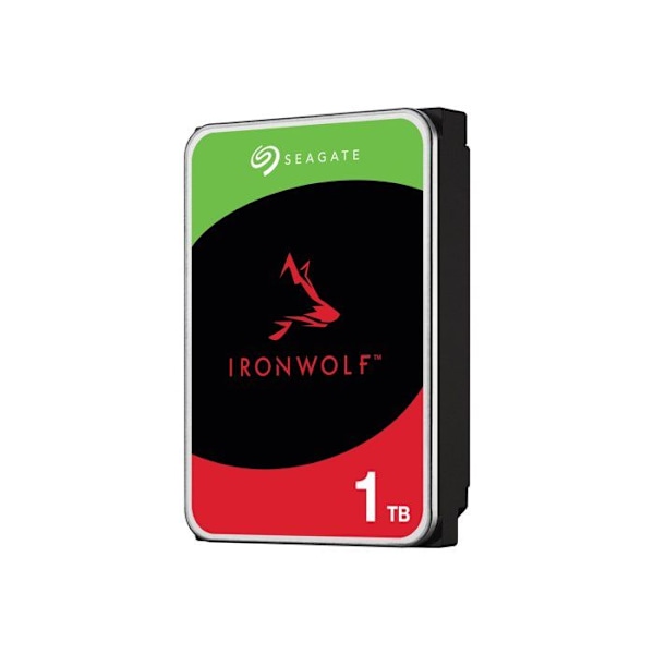 Intern hårddisk NAS HDD - SEAGATE - IronWolf 1 TB - 5400 RPM - SATA 6 Gbit/s