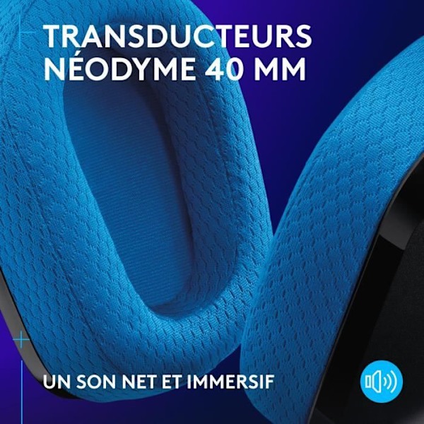 Spelheadset - Trådlöst - LOGITECH G - G535 LIGHTSPEED - PC & PS5 - Svart/Blå