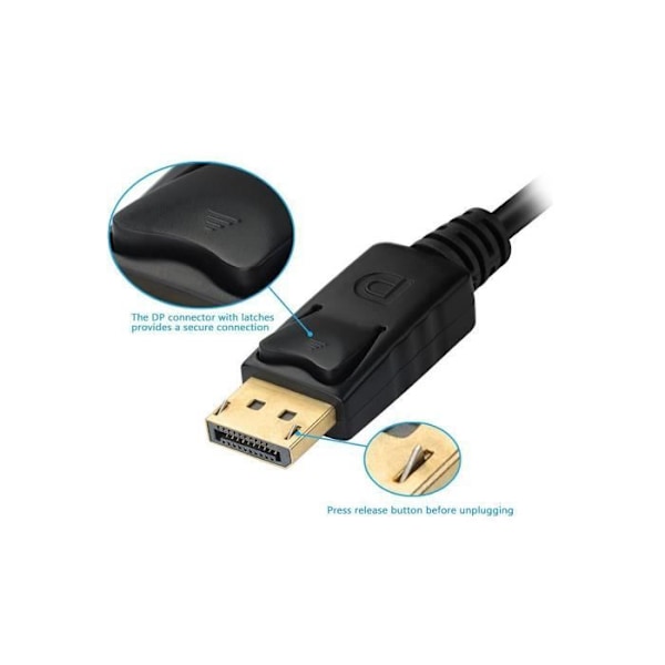 UDSTYR 133441 VIDEOKABEL OG ADAPTER 0,24 M DISPLAYPORT DVI-D + VGA