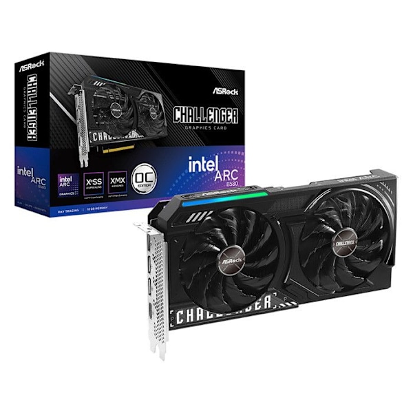 ASROCK Intel Arc B580 Utmaning Svart