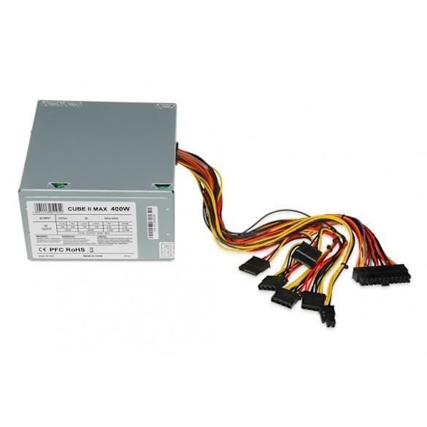 IBOX CUBE II 400 W 20+4 PIN ATX Virtaosuusyksikkö Hopea