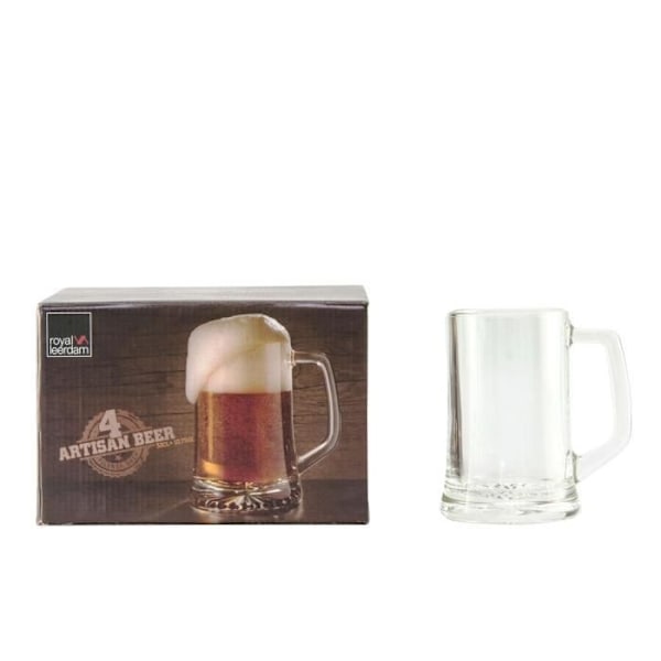 Ölmuggar - Artisan - 32 cl - Transparent glas - Set om 4 - Tål diskmaskin Transparent