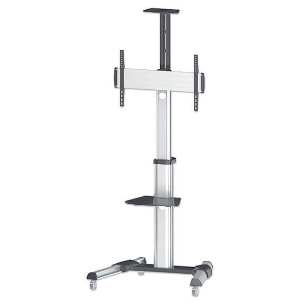 Manhattan Tuki Muuri Tuki TV monimedia pyörillä 50 kg 37" BIS 70" Musta-Hopea 1661