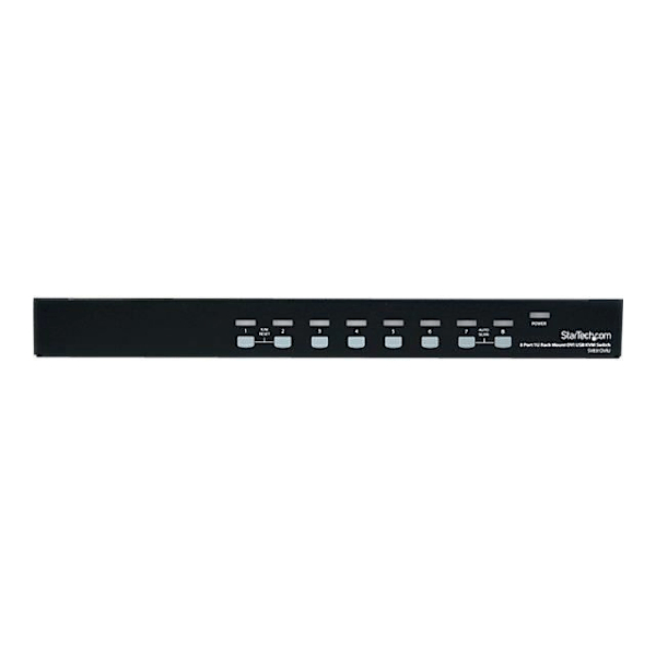 STARTECH 8-portars 1U rackmonterad USB DVI KVM-switch - 8 dator(er) - 1920 x 1200 - 10 x USB - 9 x DVI - 1U
