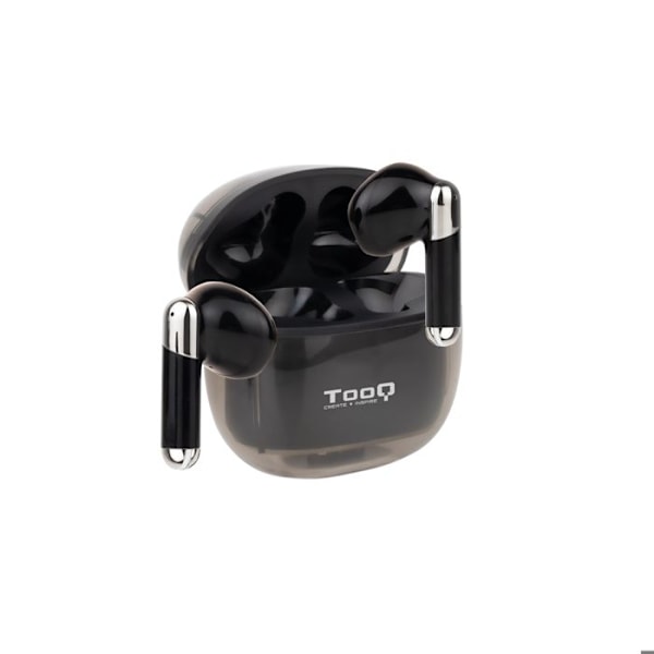 TOOQ TQBWH-0054B trådløse øretelefoner - Onyx med Bluetooth-mikrofon og opladningsetui - Sort Svart