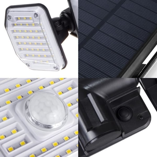Solcelle LED-lampe med bevægelsessensor Maclean MCE615 3 driftsmuligheder IP65 4W 320 lm 4000K Li-ion 1200 mAh