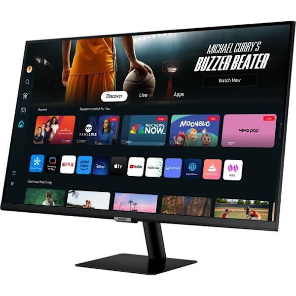 PC-skærm - SAMSUNG - SMART MONITOR M7 DM700 - 32" UHD 4K - VA panel - 60Hz - HDR10 - USB-C 65W - HDMI - Højttalere - Sort