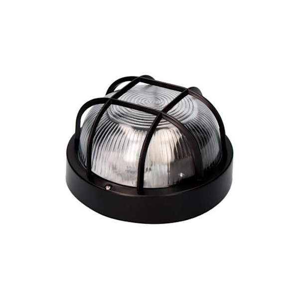 Svart vägglampa IP54 1xE27 40W Ø18,5x10,4cm - GENERISK - Modell Tarragone