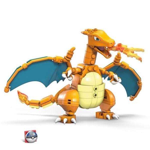 Mega Construx - Pokemon Charizard at bygge - Bygge klodser - Fra 8 år GWY77 Flerfärgad