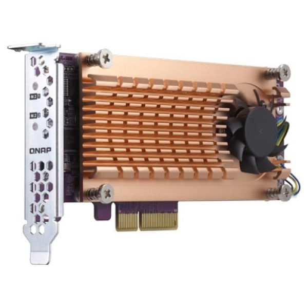 M.2 til PCI-adapter - QNAP SYSTEMS - QM2-2S-220A - Guld - PCIe 2.0 - M.2 22110/2280