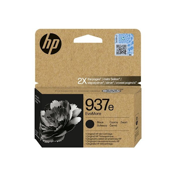 HP 937e Evomore 4S6W9NE Sort