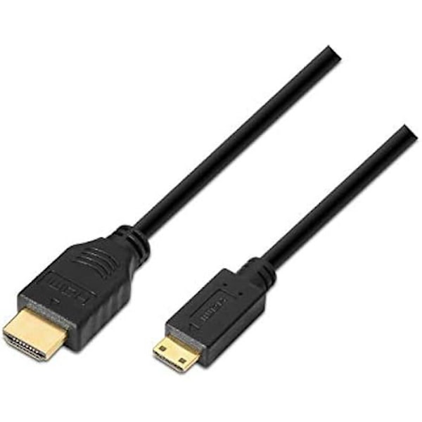 AISENS A119 – 0114 – High Speed Mini HDMI -kaapeli (HEC, 1,8 m, 3D- ja Ethernet-yhteensopivuus, sopii Full HD/Ultra HD/HD