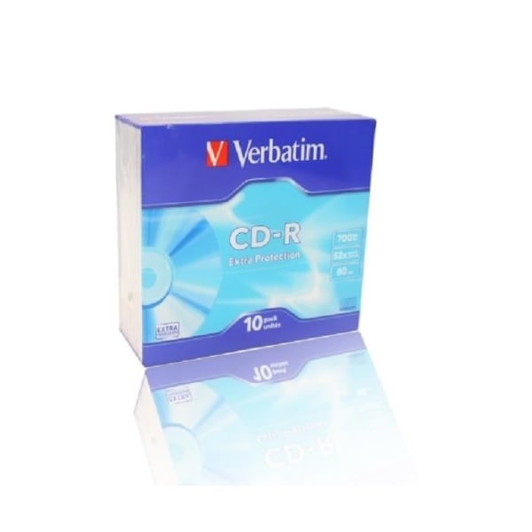 Verbatim CD-R - P10 - 80min - Slankt etui - 700 MB - 52x