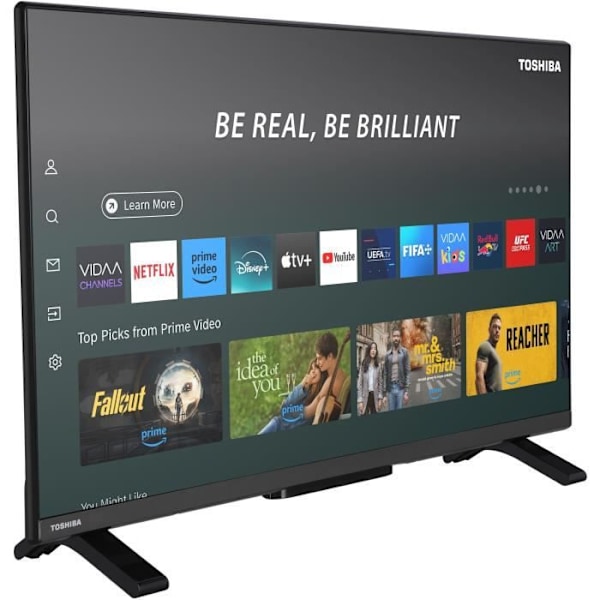 TOSHIBA 32QV2F63DG - TV QLED 32'' (80 cm) - FHD 1920x1080 - DTS Virtual:X - Älykäs TV - 2xHDMI