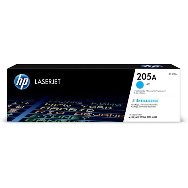 Hp blækpatron nr. 205A Cyan