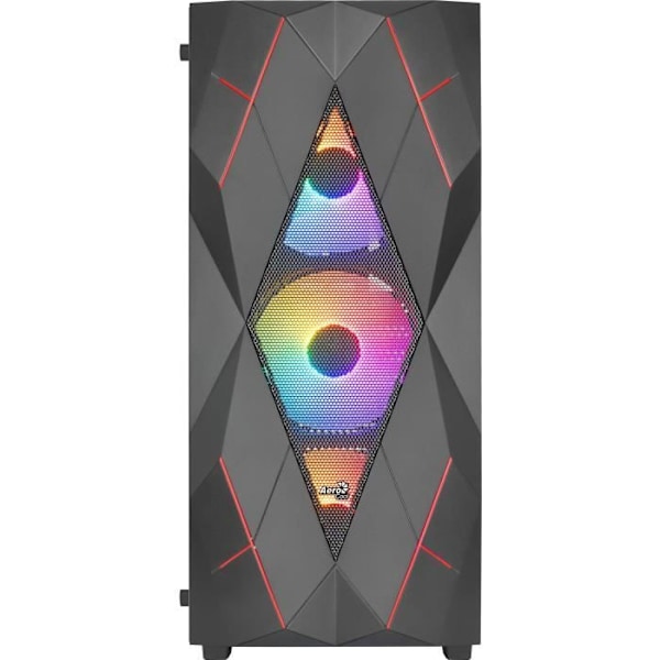 PC-fodral - AEROCOOL - Volcan G v1 (svart) - Medium tower - ATX-format - Utan strömförsörjning