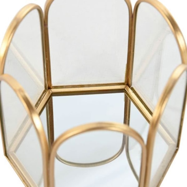 Kultakirjava korurengas ja peili 9x8x9.5cm gyllene