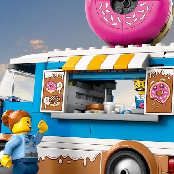 LEGO City 60452 Donut Food Truck – Byggleksak för pojkar från 5 år och uppåt Flerfärgad