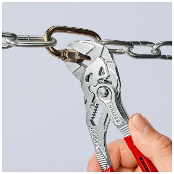 Mantlad multigrip skiftnyckel kapacitet 40 mm längd 180 mm - KNIPEX - 8603180 Grå