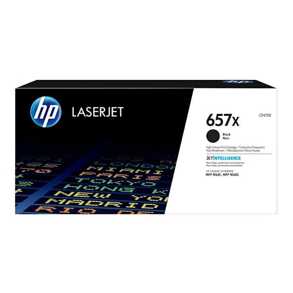 HP 657X højtydende sort tonerpatron til LaserJet Enterprise MFP M681dh, MFP M681f