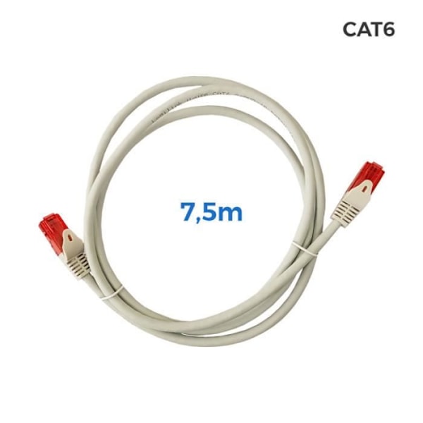 UTP-luokka 6 rj45 kupari lshz kaapeli harmaa 7,5 m