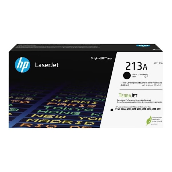 Alkuperäinen HP 213A musta värikasetti (W2130A) HP LaserJet Enterprise 5700 / 6700 / MFP 5800 / 6800 / 6801