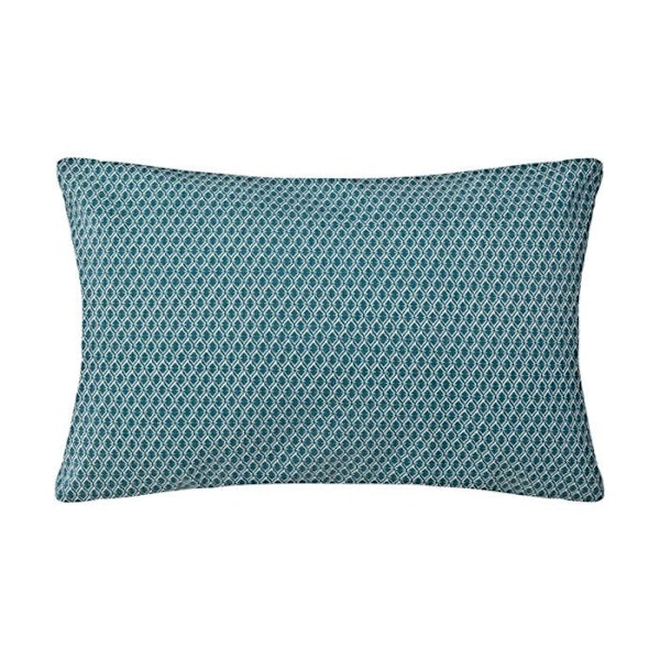 Pude - ottomønstre - bomuld - andeblå - 30x50 cm - Andeblå - Atmosphera indretningsarkitekt Blå