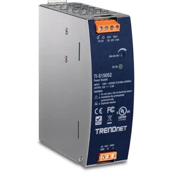 TRENDnet 150W, 52V DC industriel strømforsyning med power factor controller funktion