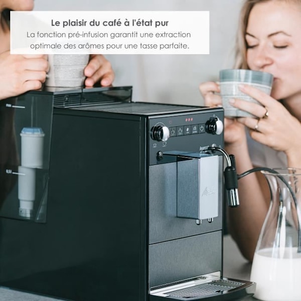 Kaffemaskine - MELITTA - Avanza F270-100 - Vandtank 1,5 L - Kaffegrøntank 250 g - 1450 W - Grå titanium titangrå