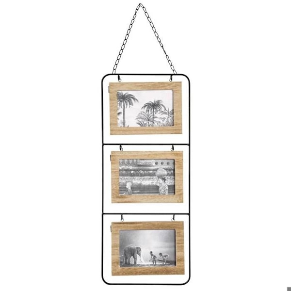 Pêle-mêle - Nomad - 6 foton - MDF - Väggdekoration - Inomhus kastanj