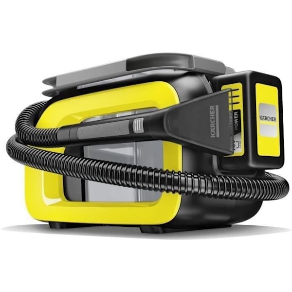 KARCHER - Extraktorinjektor 18V (2,5 Ah) - SE 3-18 kompakt (batteri ingår ej) - 12 min autonomi - svart/gul - 1.081-500.0 Grå och gul