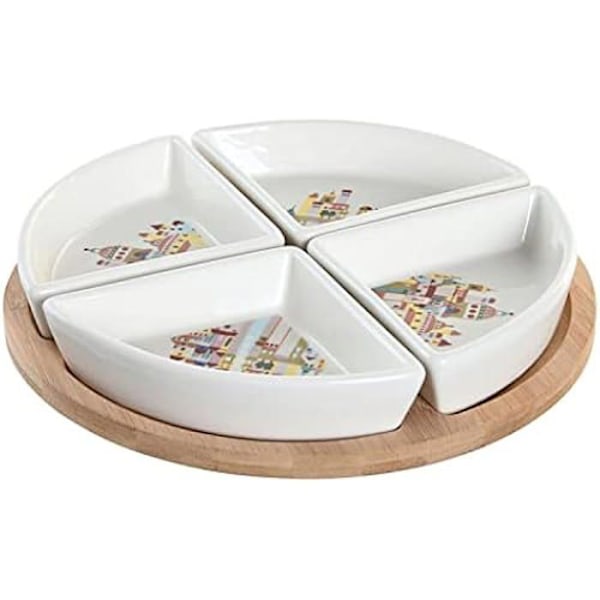Förrättsset - DKD Heminredning - Flerfärgad - Stengods - 21,5 x 21,5 x 1 cm - Modern design mångfärgad