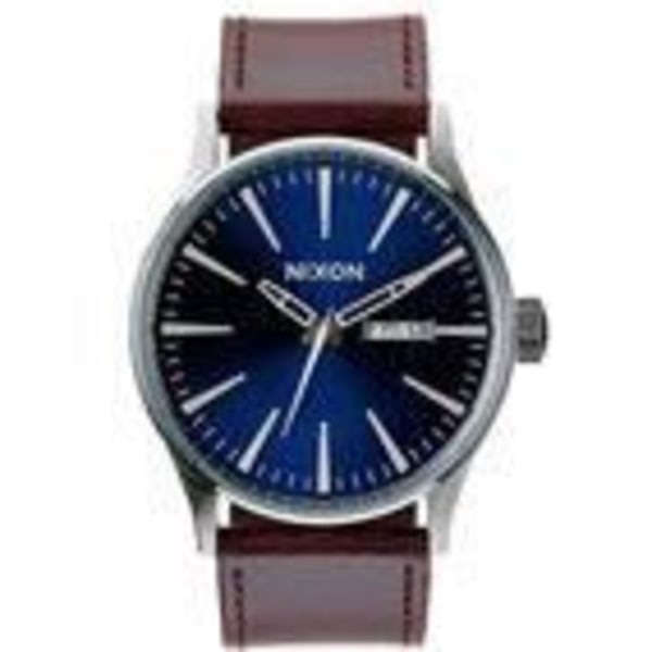 Ur - NIXON - THE SENTRY LEATHER - Læder - Kvarts - Analogisk Blå, brun