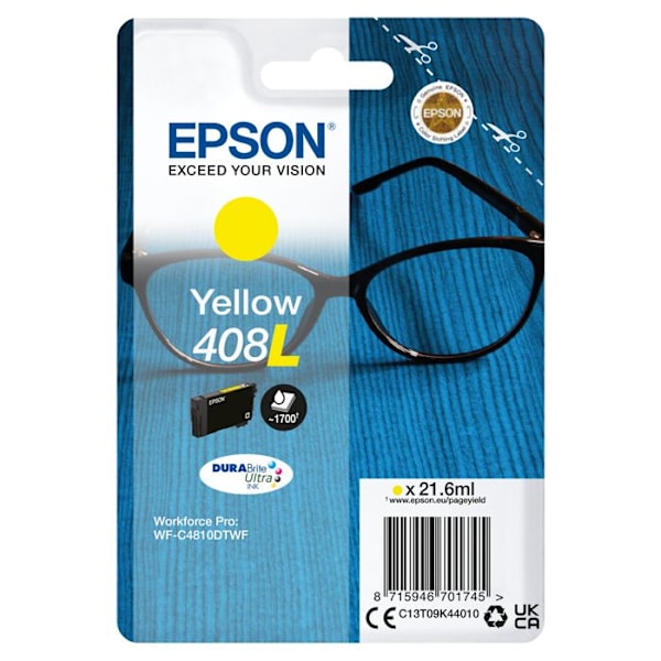 Blækpatron - Epson - 408L - Gul - Høj kvalitet - 1700 sider