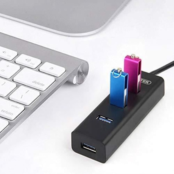 Unitek Y-3089 Hub 4 Porttia USB 3.0 Musta