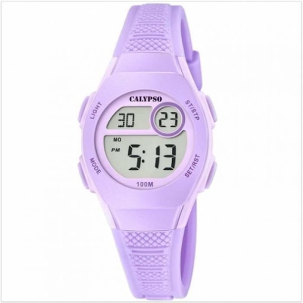 Montre Junior Digital - CALYPSO - K5831/4 - Lilla Silikone - Vandtæthed 10 Atm - Sporty