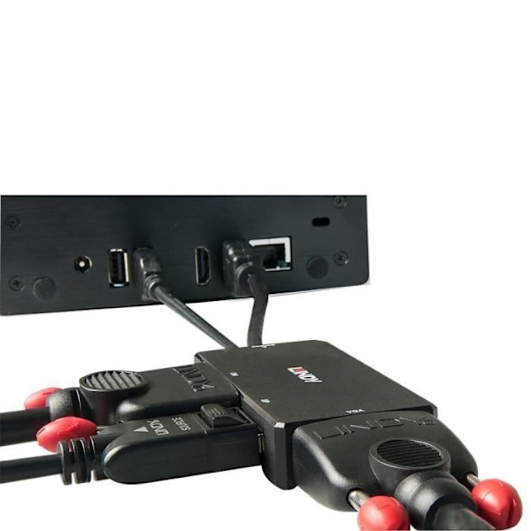 Adapter - LINDY - HDMI til DP/DVI/VGA konverter - Ultra HD 4K - Plug & Play - Multi-brug