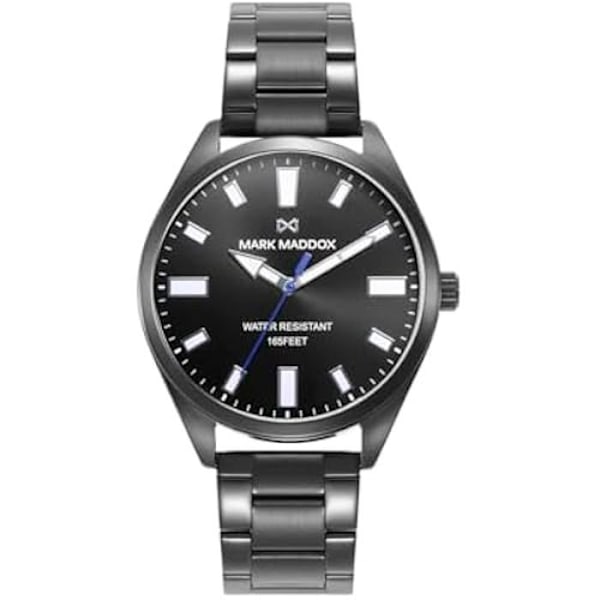 Klocka - MARK MADDOX - Marais HM1012-56 - Kapsel i rostfritt stål - Armband i stål - Vattentålig 5 ATM Svart