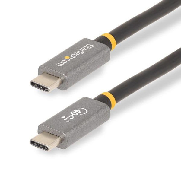 StarTech.com 1m USB4-kabel, USB-C-kabel certificeret af USB-If, 40 Gbps, USB Type-C dataoverførselsledning, 100W PD, 8K 60