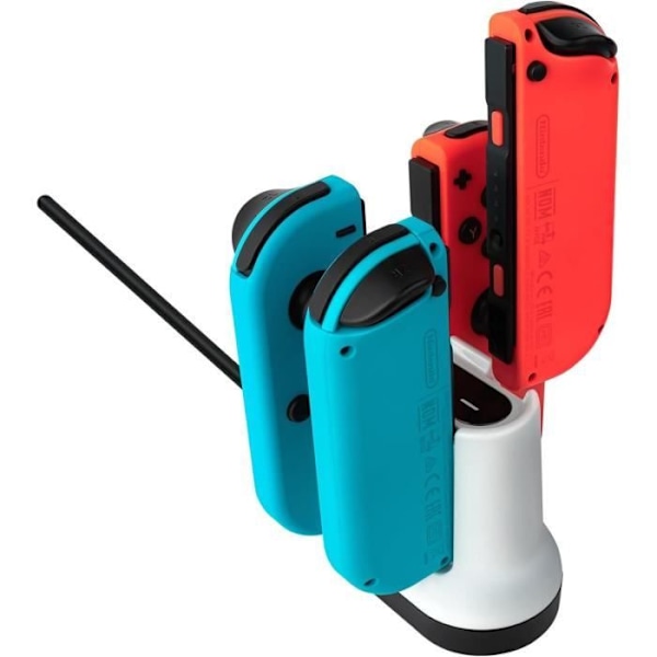 Oplader - PDP - Til 2 par Joy-Con controllere til Nintendo Switch - Hvid hvid