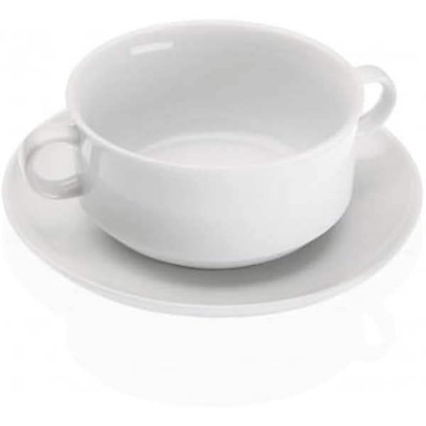 Forbrugerkrus - VERSA - Tallerken inkluderet - Porcelæn - Klassisk - 12,3 cm