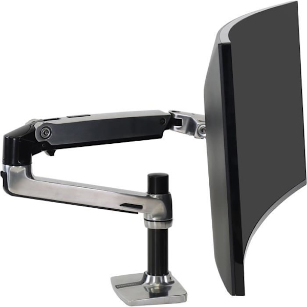 Skærmstøtte - ERGOTRON - LX Bordmonteret LCD-arm - Poleret aluminium - Vægt 3.6 kg - Skærm op til 24 tommer