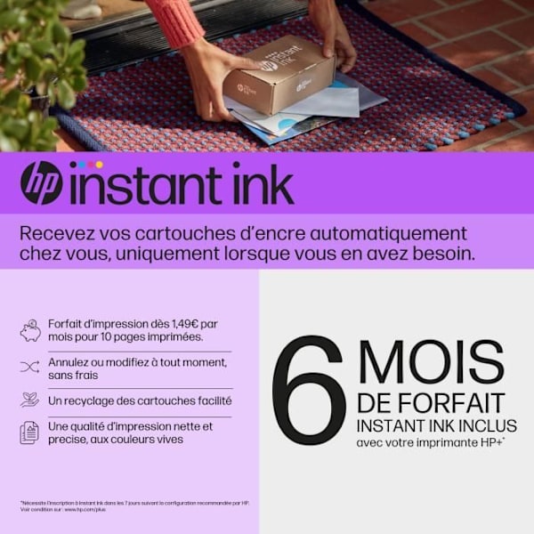 HP DeskJet 2710e multifunktionsprinter farveblæk - 6 måneders Instant Ink inkluderet med HP+