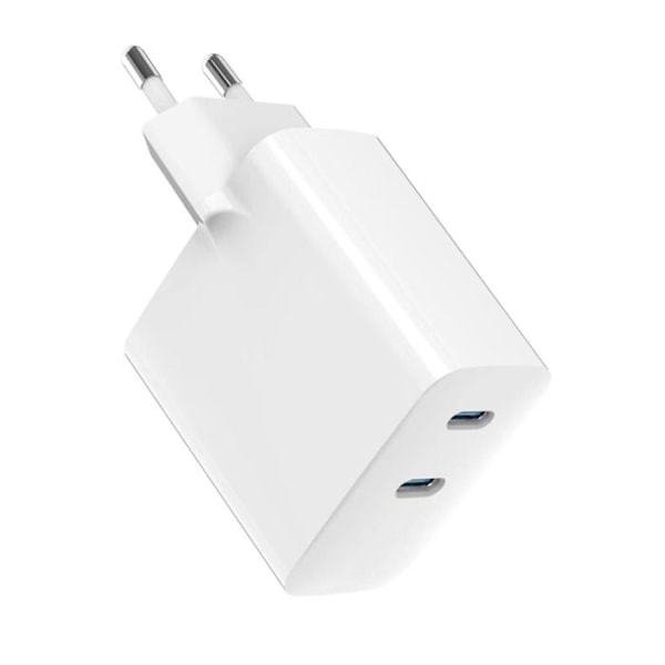 Batteripakke til stikkontakt 45W, 2x Type-C - Havit (UC45 EU) - Hvid Hvid