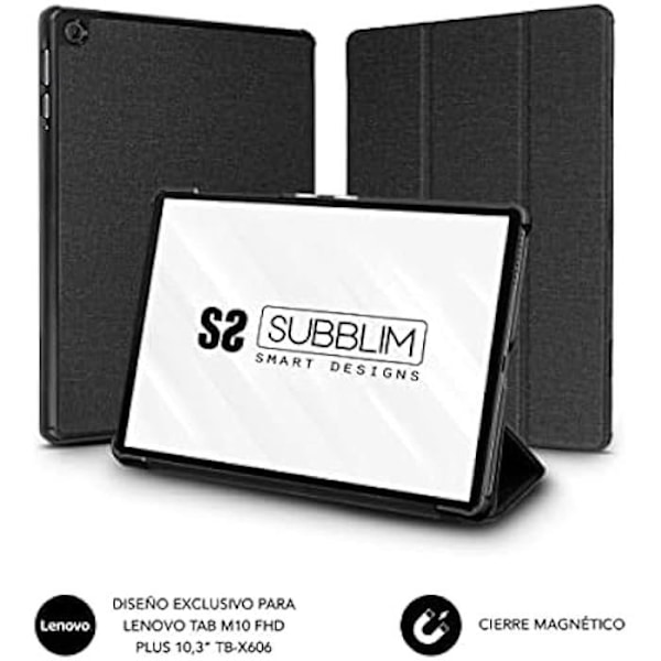 Subblim Shock Case Tablet Case Lenovo Tab M10 FHD Plus 10,3" TB-X606 (2. generation), med USB-opladningsport, magnetisk lukning, to