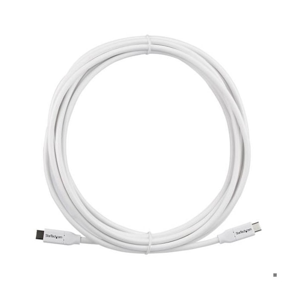4 m USB-C till USB-C-kabel med 5A strömförsörjning - STARTECH - Vit - Synkronisera och ladda