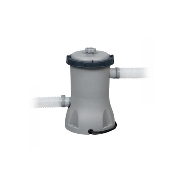 BESTWAY Fritstående Above Ground Pool Kit - Fast Set™ - 396 x 84 cm - Rund (leveres med en filtreringspumpe) Grå