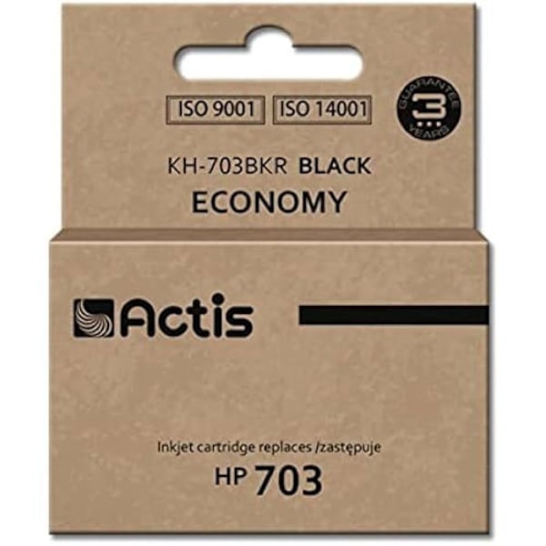 Sortiment af sort blækpatron ACTIS kompatibel med HP 703 CD887AE - 15 ml - 600 sider